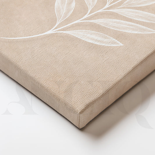 Minimal Leaf Imprint Gallery Wall – Set of 3 Botanical Artworks - 18 x 24 Inches for Living Room
