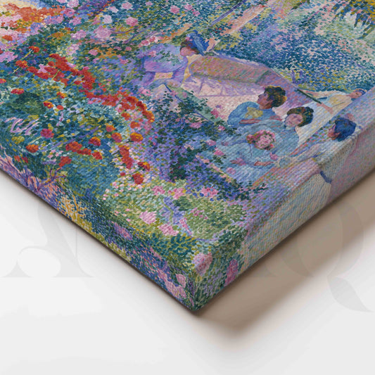 Impressionist Garden Gathering Canvas Artwork