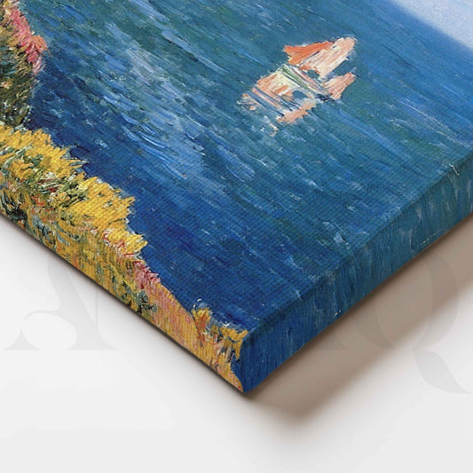 Henri Moret Coastal Sailboat Canvas Artwork