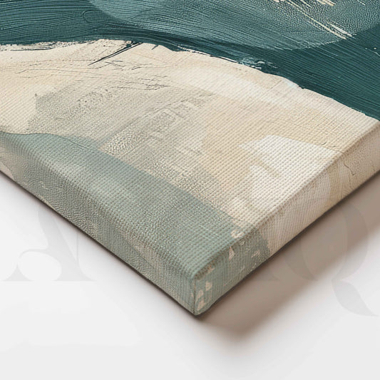 Teal Horizon Abstract Gallery Wall Artwork Set of 3