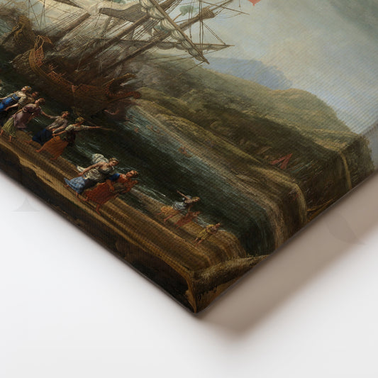 Regal Fleet at Dawn Canvas Painting for Living Room