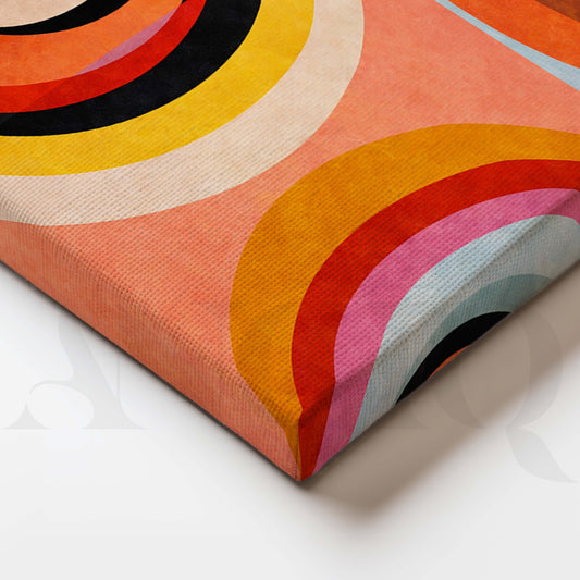 Vibrant Geometric Abstract Gallery Wall Artwork Set of 3
