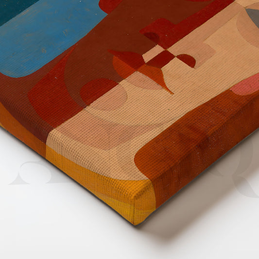 Bauhaus Geometric Face Canvas Artwork (Ready to Ship)