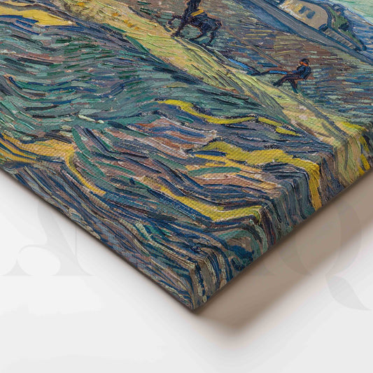 Moonlit Ploughed Fields Post-Impressionist Canvas Artwork