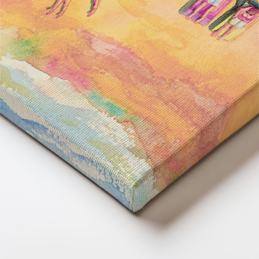 Beach Cabana Retreat Canvas Wall Painting