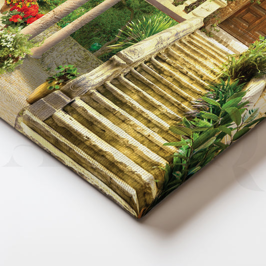 Coastal Symphony of Land and Sea Canvas Wall Painting