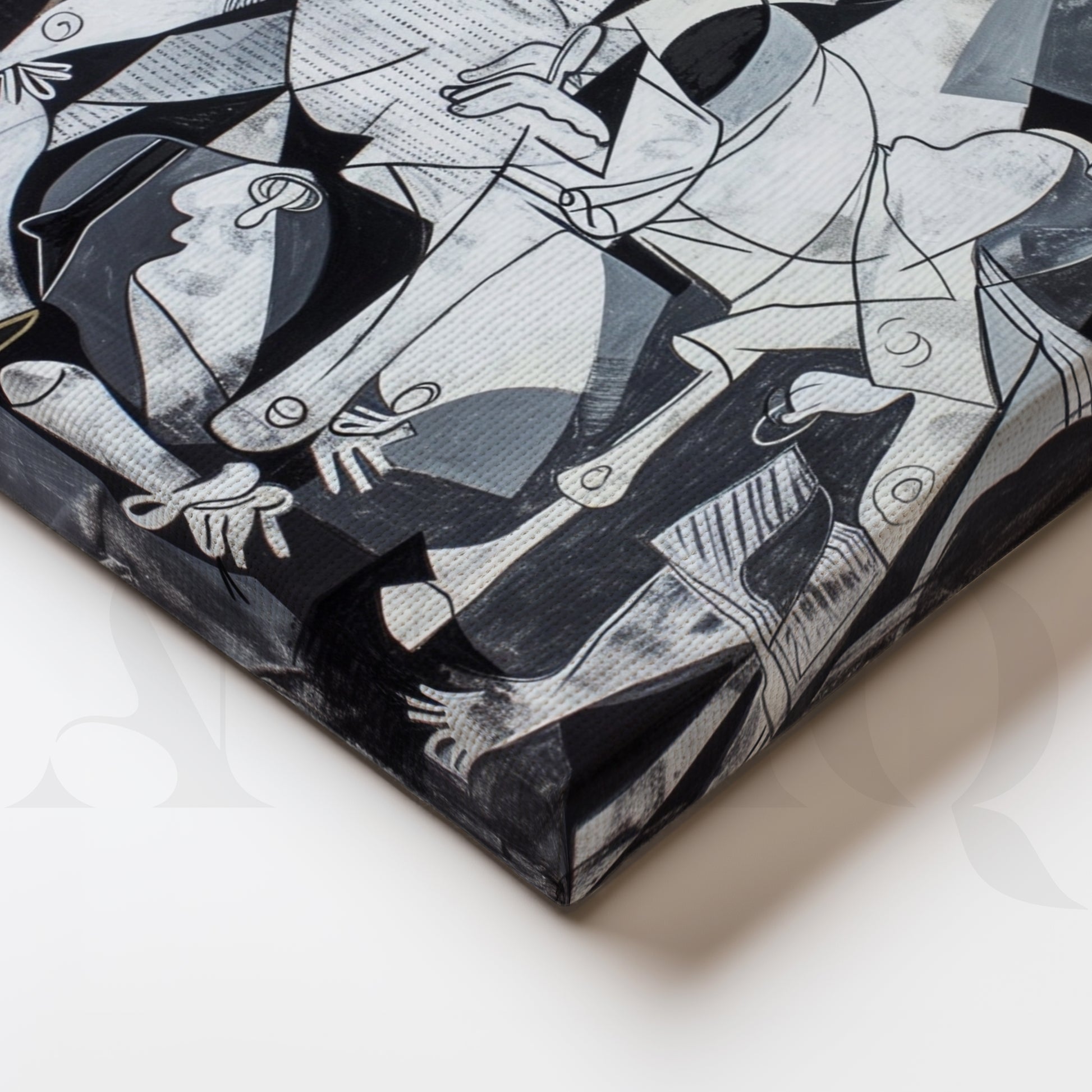Cubist Figurative Abstract Canvas Artwork for Living Room