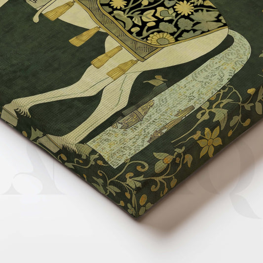 Vintage Floral Horse Canvas Artwork