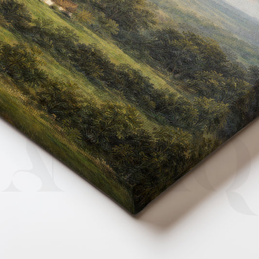 Serene Countryside Panorama Gallery Wall – Set of 3 Landscape Artworks - 18 x 24 Inches for Living Room