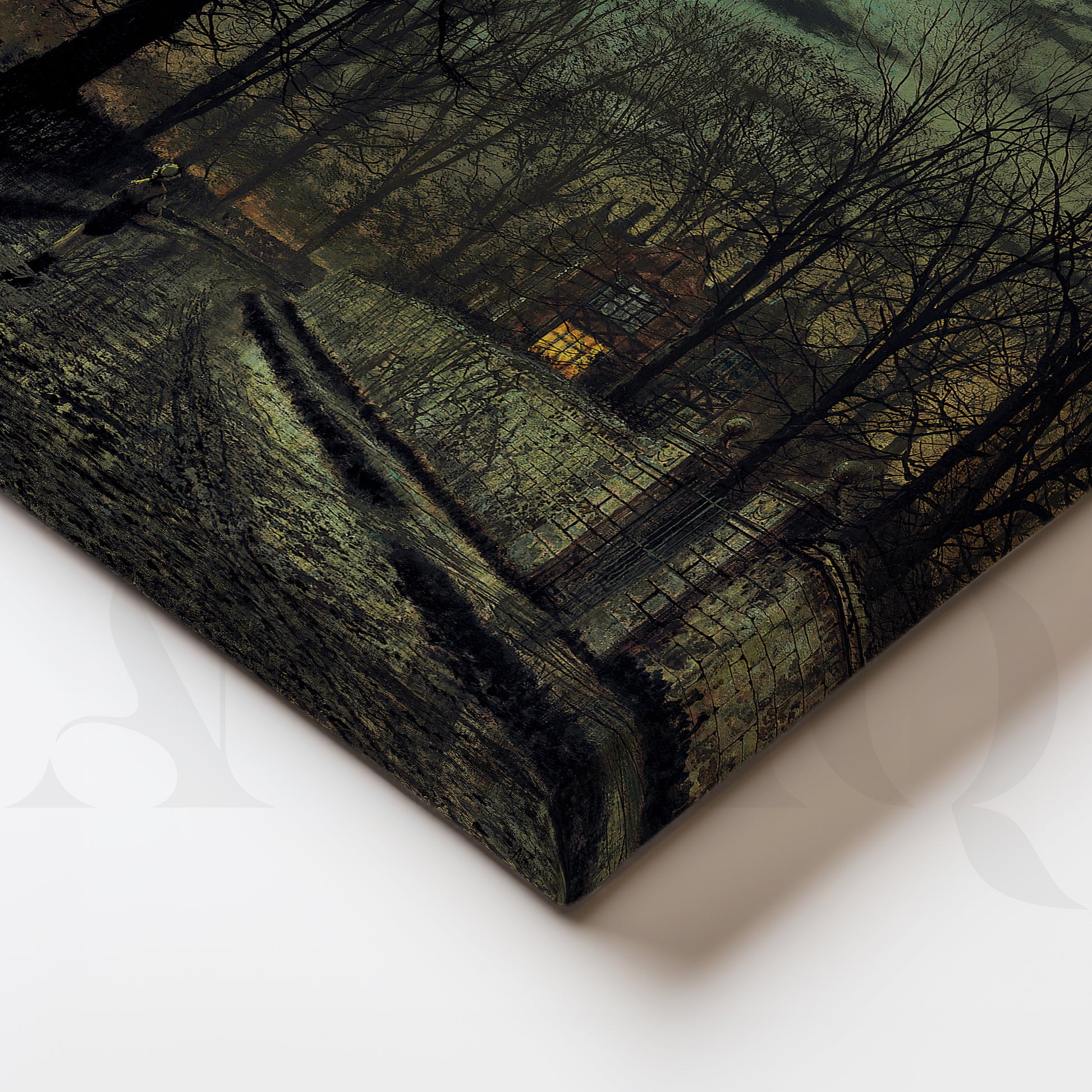 Moody Twilight Streetscape Gallery Wall – Set of 3 Atmospheric Artworks - 18 x 24 Inches for Living Room