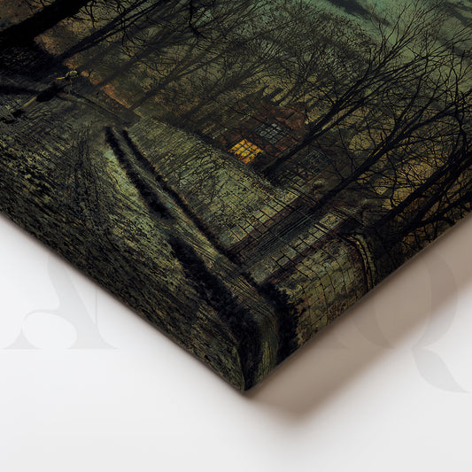Moody Twilight Streetscape Gallery Wall – Set of 3 Atmospheric Artworks - 18 x 24 Inches for Living Room