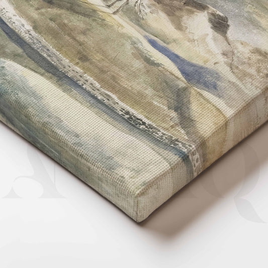 Misty Mountain Landscape Canvas Artwork