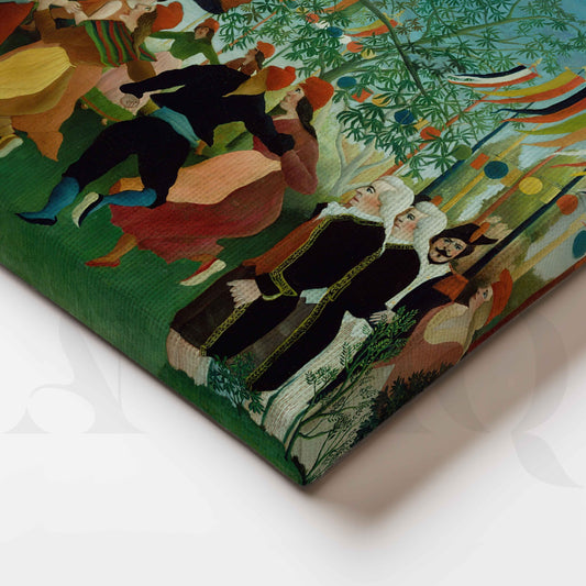 Carnival Evening Folk Art Canvas Artwork