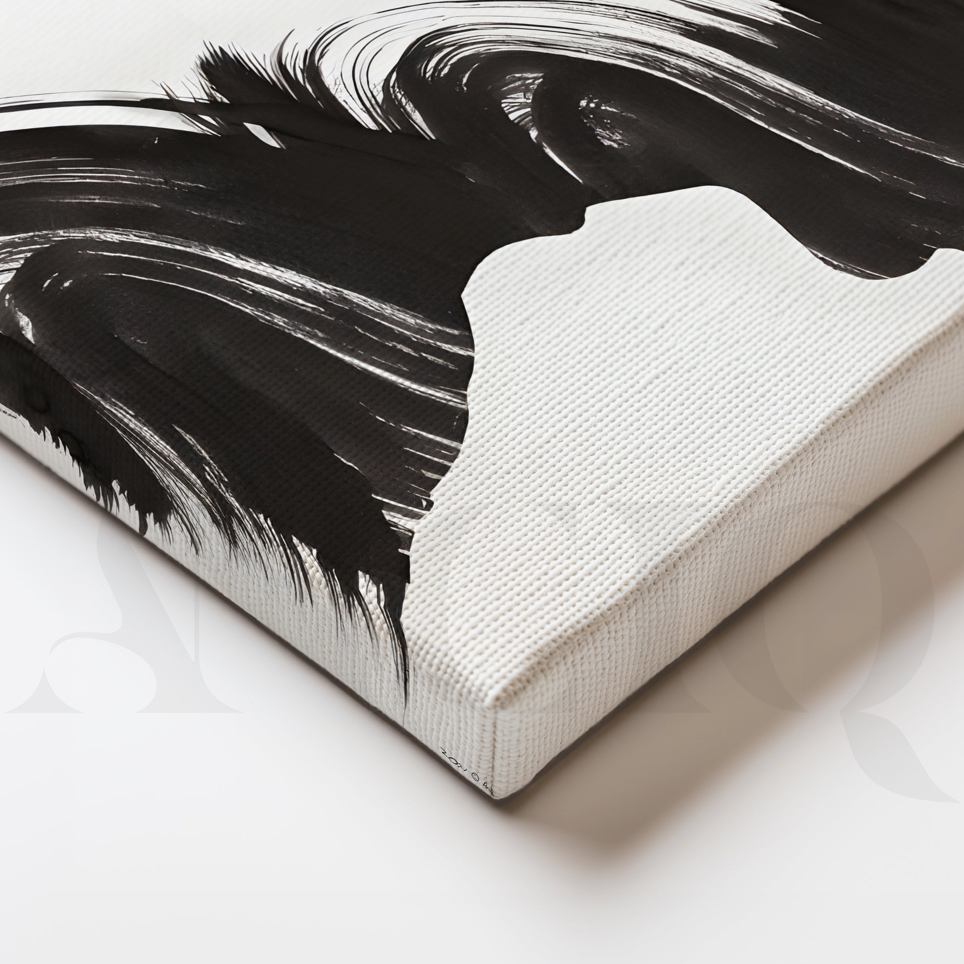 Minimalist Black Silhouette Portrait Canvas Artwork for Stylish Bedroom