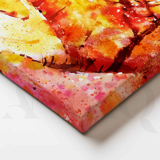 Autumn Forest Path Canvas Artwork for Living