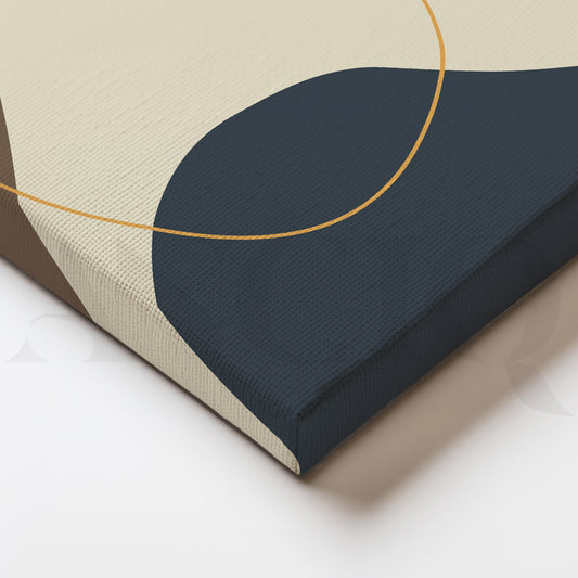 Earthy Tones and Organic Shapes in a Minimalist Abstract Design
