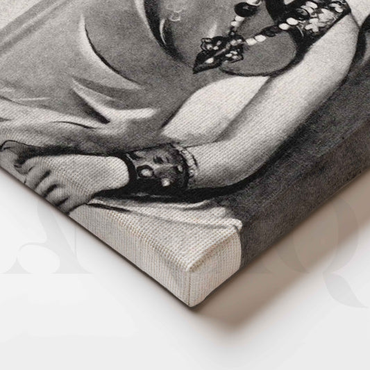 Amrita Sher-Gil in Graceful Sari Canvas Artwork