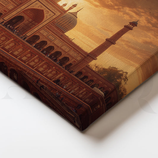 Mosque Sunset Canvas Artwork for Living Room