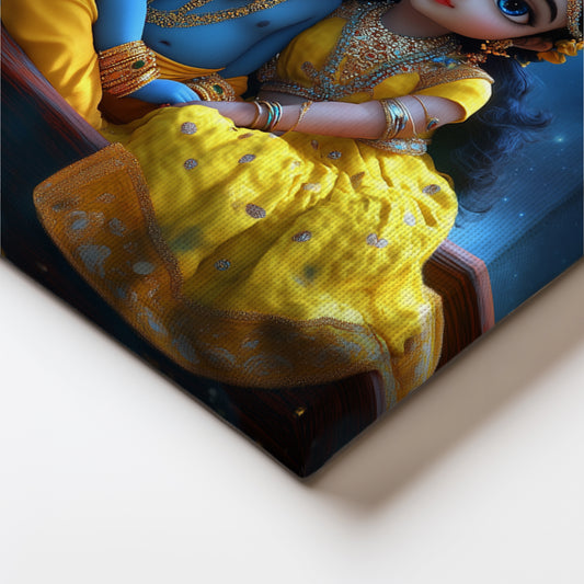 Baby kanha and Radha Rani