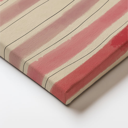 Gentle Curves: A Minimalist Abstract Art of Soft Red Hues