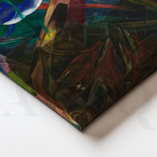 Dynamic Expressionist Canvas Artwork for Living Room