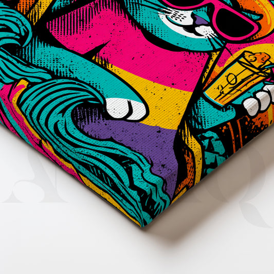 Beach Party Cats Gallery Wall – Set of 3 Artworks