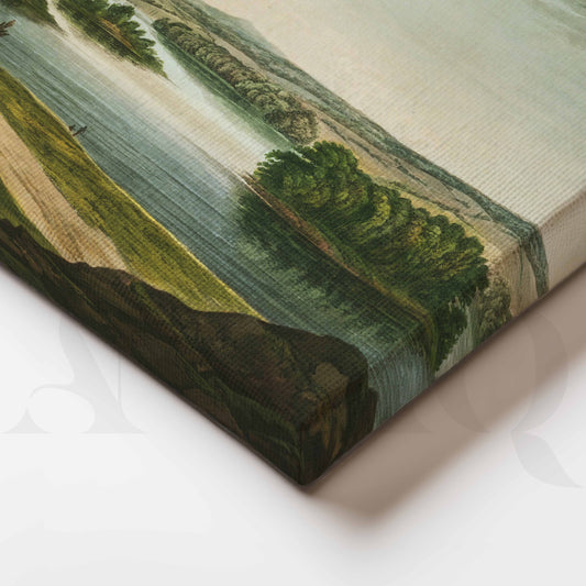 Serene River Valley Canvas Artwork