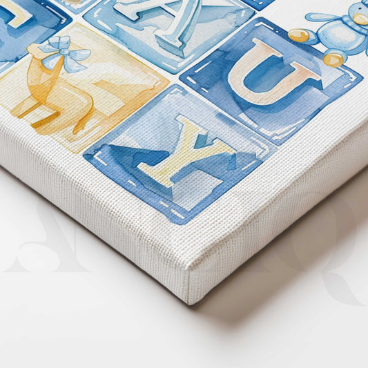 Playful Alphabet Blocks Kids Canvas Artwork