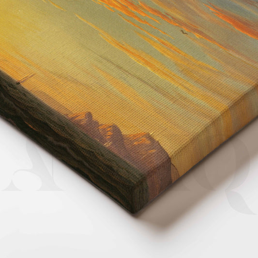 Sunset Coastal Seascape Canvas Artwork