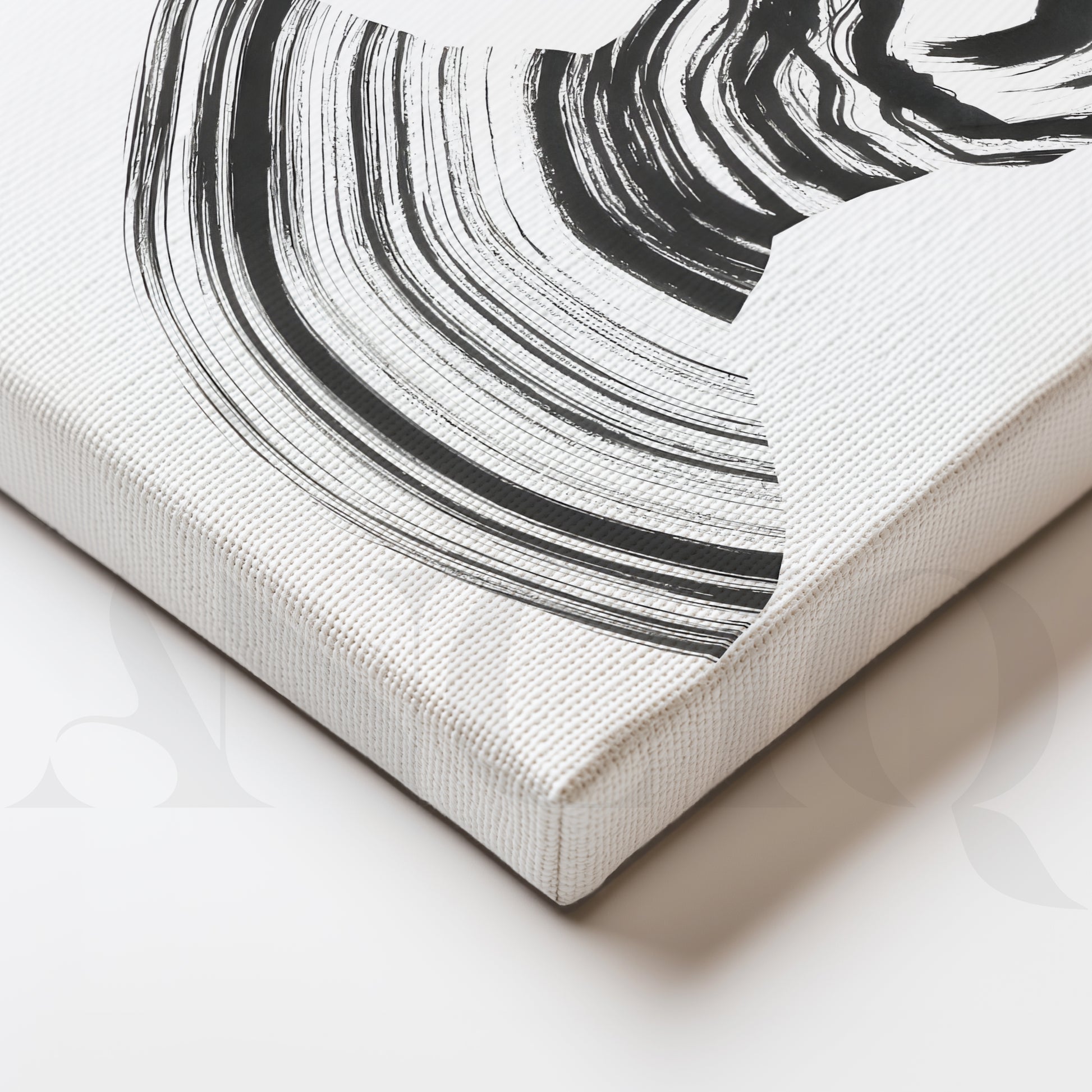 Silhouette Brushstroke Canvas Artwork for Office/Study Room