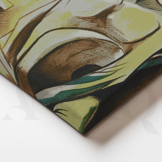 Botanical Abstract Figure Canvas Artwork