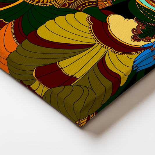 Canvas Painting: Divine Love of Radha Krishna