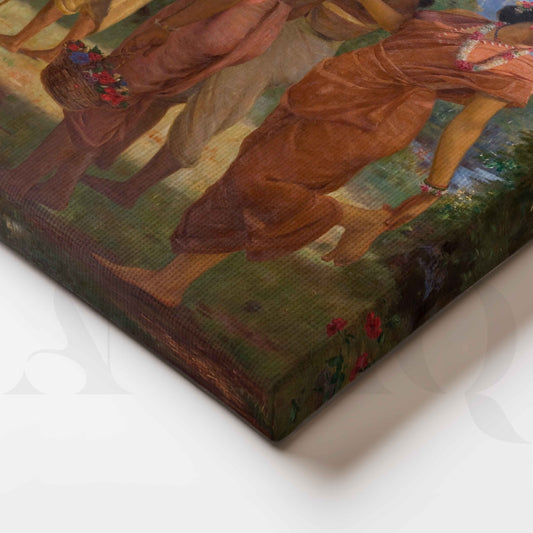 Shakuntala Looking for Dushyanta by Raja Ravi Varma Canvas Artwork