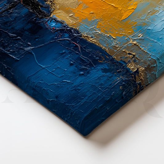 Multicolor Bold Textured Abstract Canvas Artwork