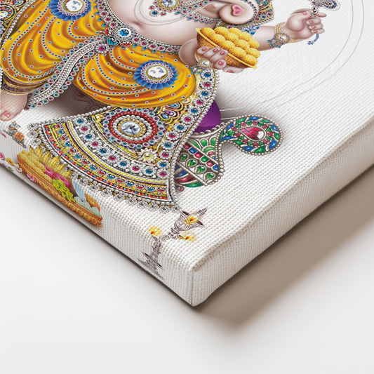 Devine Ganesha Canvas Wall Painting