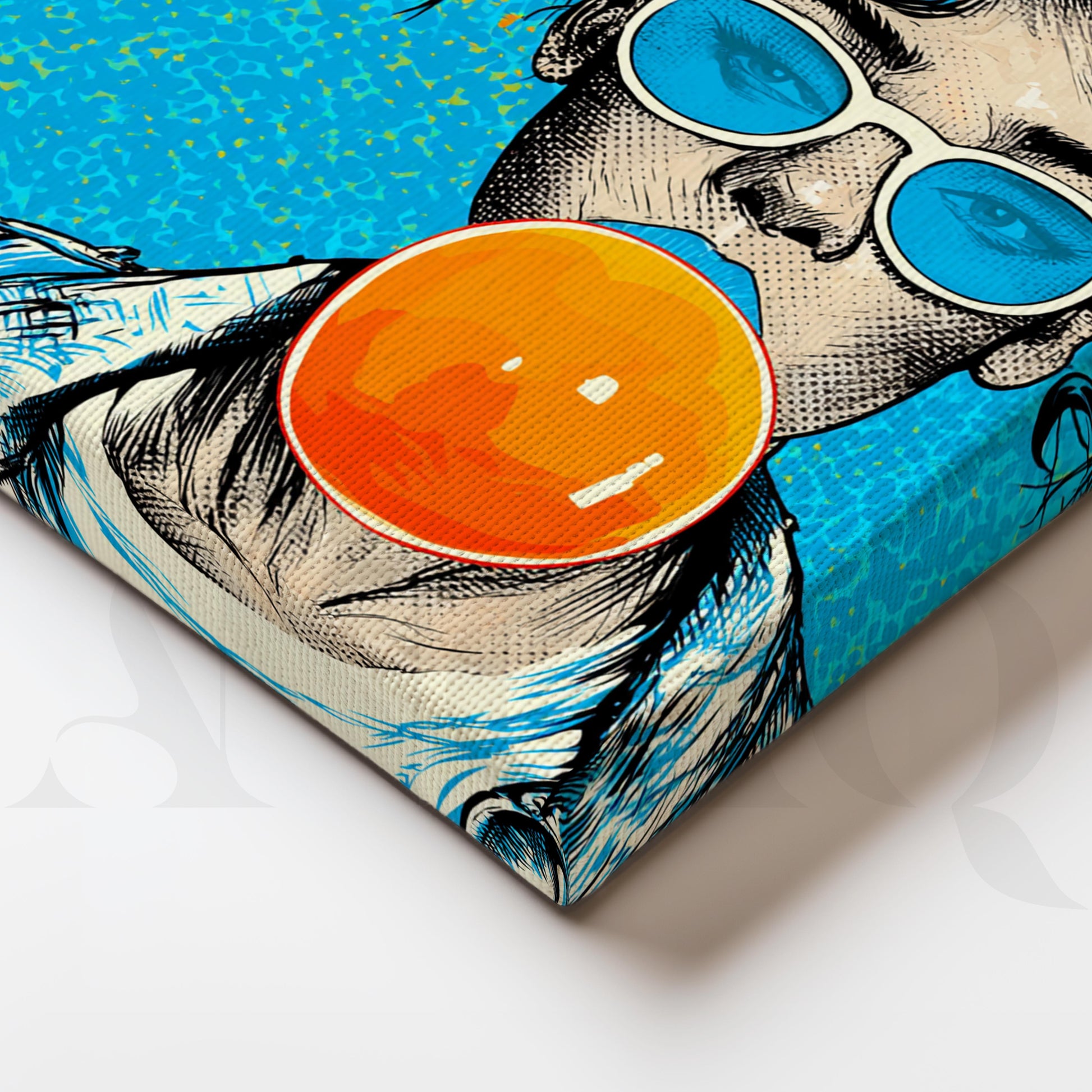 Pop Art Girl Blowing Bubble Gum for Entryway/Hallway