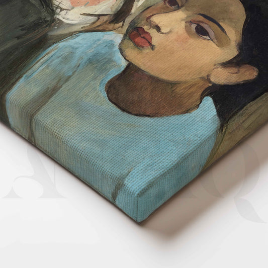 The Little Girl in Blue by Amrita Sher-Gil Canvas Artwork