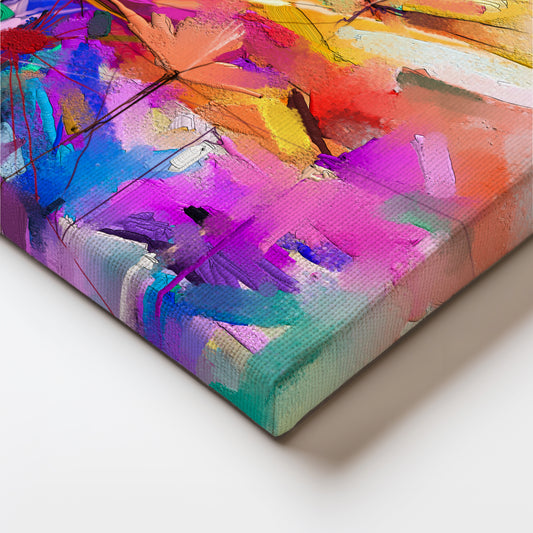 Vibrant Abstract Art: Colorful Canvas Wall Decor