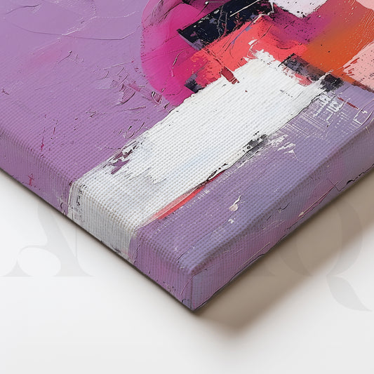 Blush & Crimson Abstract Gallery Wall – Set of 3 Contemporary Artworks