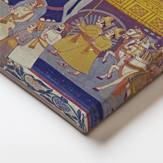 Royal Elephant Procession Canvas Wall Art