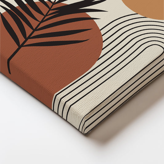 Minimalist Geometry: Bold Shapes and Nature's Delicate Touch