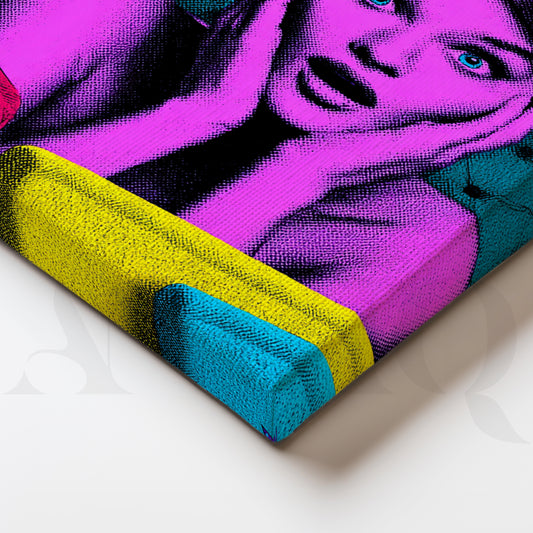 Neon Muse Faces Gallery Wall – Set of 3 Pop Art Canvas Artworks