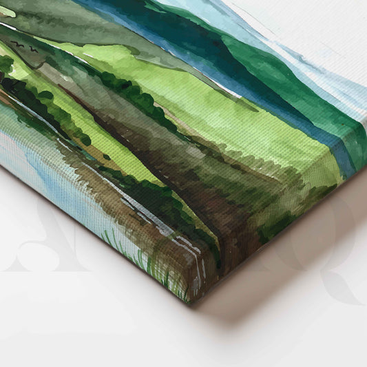 Green Valley Lake Canvas Artwork
