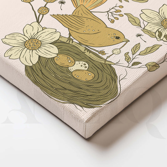 Botanical Bird Gallery Wall Set of 3 - 18 x 24 Inches
