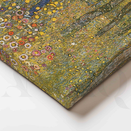 Gustav Klimt Garden Woman Floral Canvas Artwork
