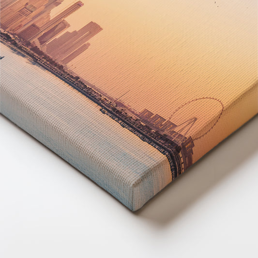 Coastal Cityscape Canvas Wall Painting