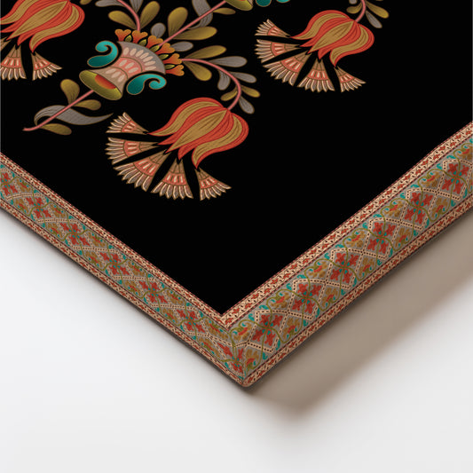 Floral Harmony: Intricate Patterns in a Traditional Design