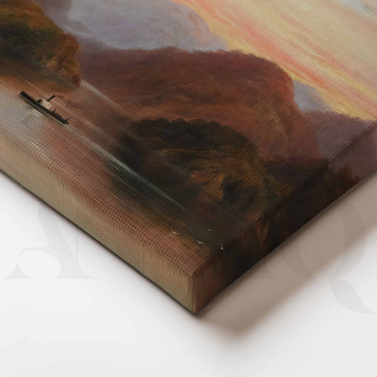 Serene Mountain Lake Canvas Artwork