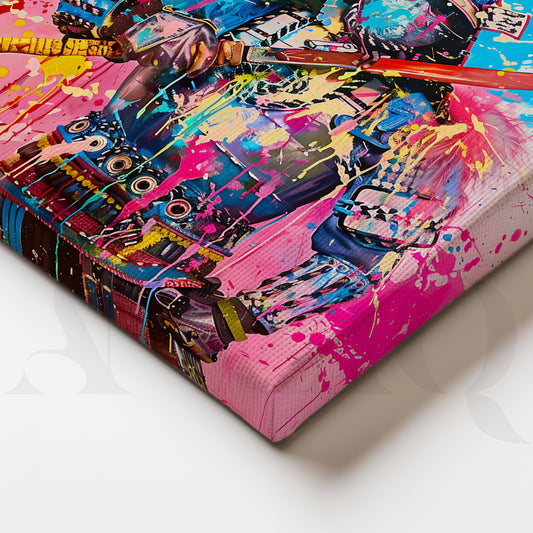 ‘Neon Warrior Knights’ Gallery Wall – Set of 3 Artworks