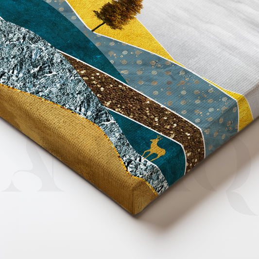 Golden Horizon Landscapes Gallery Wall – Set of 3 Artworks